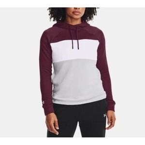 NWT Under Armour Hoodie Maroon / Halo Gray XXL 2X Women's